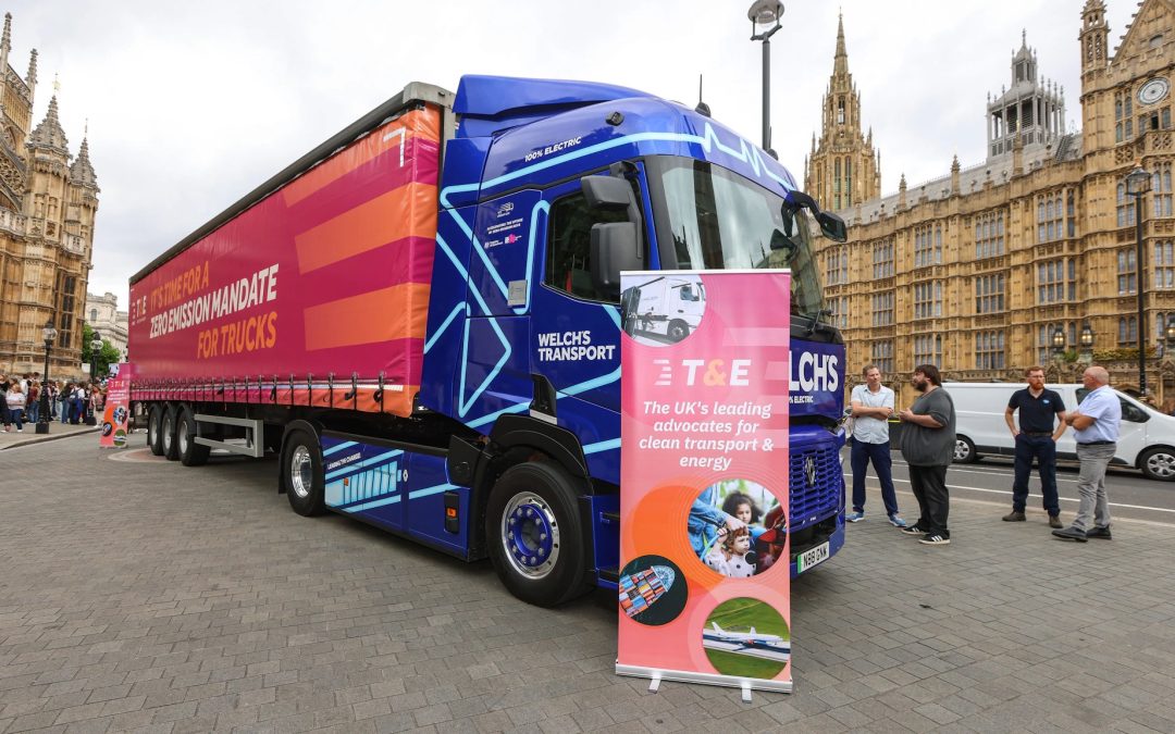 Electric HGV powers into Westminster with T&E UK