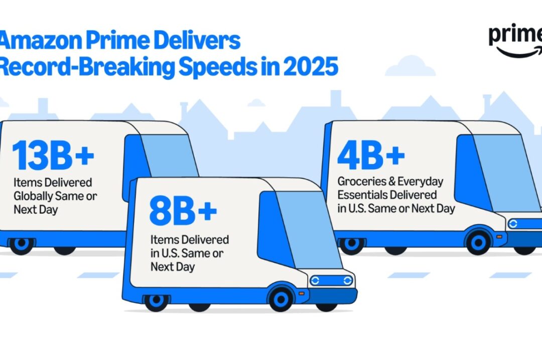 Amazon sets new Prime delivery speed record in 2025