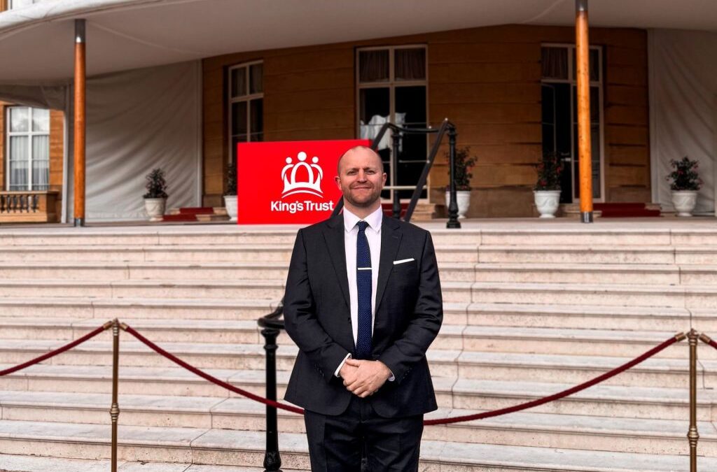 Same day logistics entrepreneur marks 21 years in business at King’s Trust royal garden party